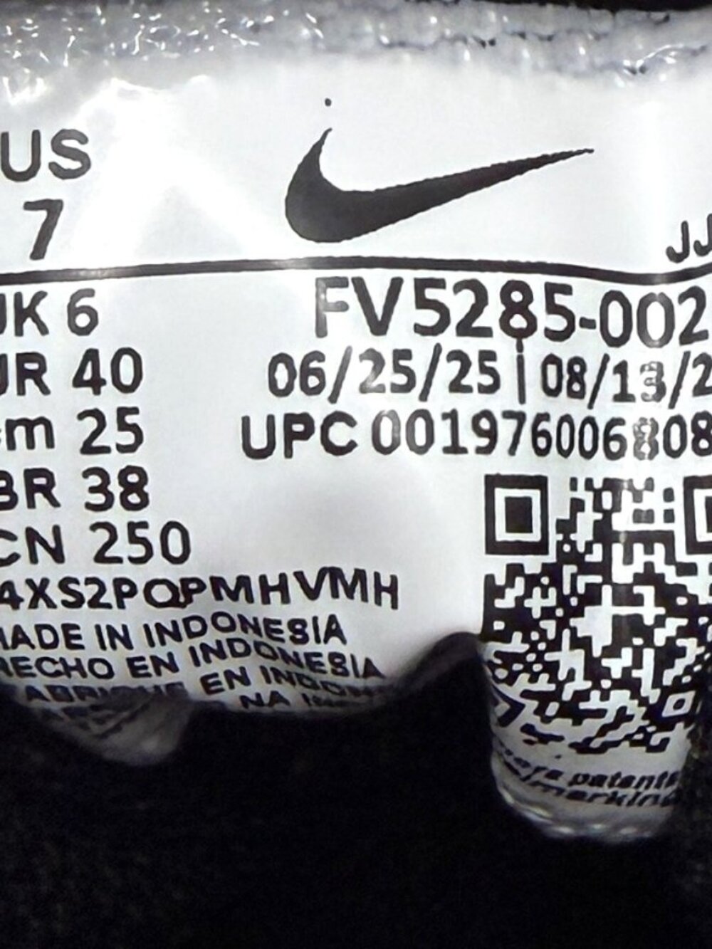 Nike Promina Black/White Running shoes FV5285-002 Men's Sz 7 / Women's Size 8.5 - Picture 5 of 9